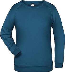 Dámská mikina James Nicholson sweatshirt women, modrozelená, vel. XS