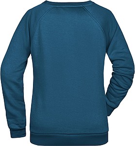 Dámská mikina James Nicholson sweatshirt women, modrozelená, vel. XS