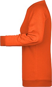 Dámská mikina James Nicholson sweatshirt women, oranžová, vel. XXL