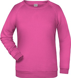 Dámská mikina James Nicholson sweatshirt women, růžová, vel. XS