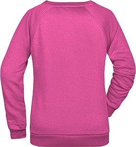 Dámská mikina James Nicholson sweatshirt women, růžová, vel. XS