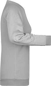 Dámská mikina James Nicholson sweatshirt women, sv. šedý melír, vel. M