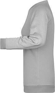 Dámská mikina James Nicholson sweatshirt women, sv. šedý melír, vel. M