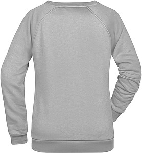 Dámská mikina James Nicholson sweatshirt women, sv. šedý melír, vel. XS