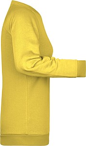 Dámská mikina James Nicholson sweatshirt women, sv. žlutá, vel. M