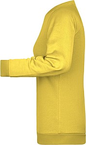 Dámská mikina James Nicholson sweatshirt women, sv. žlutá, vel. M