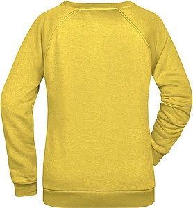Dámská mikina James Nicholson sweatshirt women, sv. žlutá, vel. M