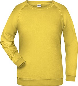 Dámská mikina James Nicholson sweatshirt women, sv. žlutá, vel. XS