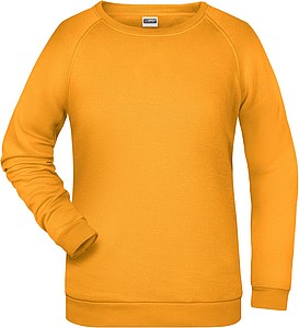 Dámska mikina James Nicholson sweatshirt women, tmavá žltá, veľ. S
