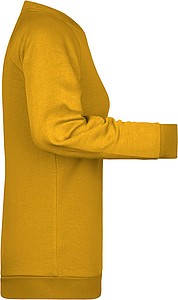 Dámska mikina James Nicholson sweatshirt women, tmavá žltá, veľ. S