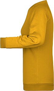 Dámska mikina James Nicholson sweatshirt women, tmavá žltá, veľ. S