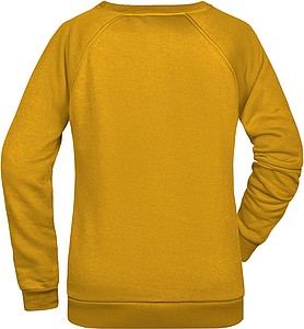 Dámska mikina James Nicholson sweatshirt women, tmavá žltá, veľ. S