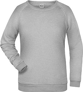 Dámská mikina James Nicholson sweatshirt women, tmavě šedý melír, vel. M