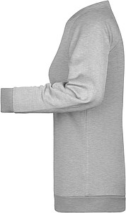 Dámská mikina James Nicholson sweatshirt women, tmavě šedý melír, vel. XL