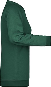 Dámská mikina James Nicholson sweatshirt women, tmavě zelená, vel. XL