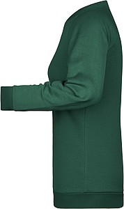 Dámská mikina James Nicholson sweatshirt women, tmavě zelená, vel. XL