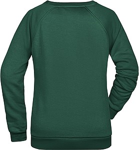 Dámská mikina James Nicholson sweatshirt women, tmavě zelená, vel. XS