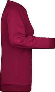Dámská mikina James Nicholson sweatshirt women, vínová, vel. XL