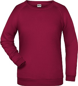 Dámská mikina James Nicholson sweatshirt women, vínová, vel. XXL