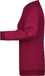 Dámská mikina James Nicholson sweatshirt women, vínová, vel. XXL