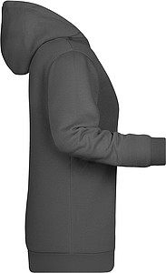 Dámská mikina s kapucí James Nicholson sweat hoodie women, antracitová, vel. XXL