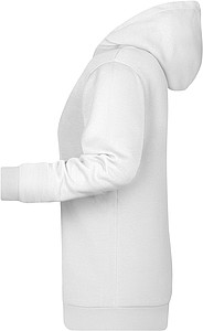 Dámská mikina s kapucí James Nicholson sweat hoodie women, bílá, vel. 3XL
