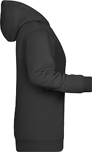 Dámská mikina s kapucí James Nicholson sweat hoodie women, černá, vel. 3XL