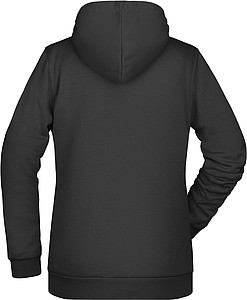 Dámská mikina s kapucí James Nicholson sweat hoodie women, černá, vel. L