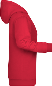 Dámská mikina s kapucí James Nicholson sweat hoodie women, červená, vel. 3XL