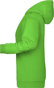 Dámská mikina s kapucí James Nicholson sweat hoodie women, jasně zelená, vel. M