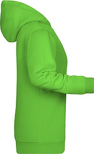 Dámská mikina s kapucí James Nicholson sweat hoodie women, jasně zelená, vel. M