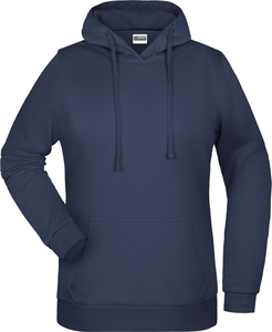 Dámská mikina s kapucí James Nicholson sweat hoodie women, námořní modrá, vel. XXL