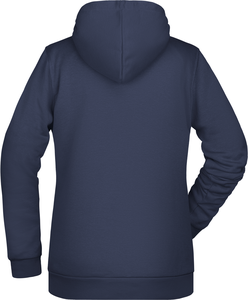 Dámská mikina s kapucí James Nicholson sweat hoodie women, námořní modrá, vel. XXL