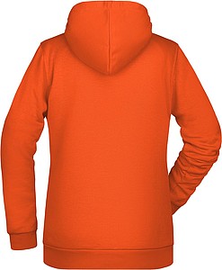 Dámská mikina s kapucí James Nicholson sweat hoodie women, oranžová, vel. 3XL