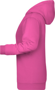 Dámská mikina s kapucí James Nicholson sweat hoodie women, růžová, vel. S