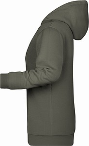 Dámská mikina s kapucí James Nicholson sweat hoodie women, šedá, vel. XL