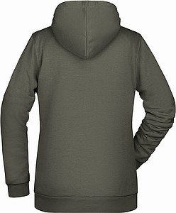 Dámská mikina s kapucí James Nicholson sweat hoodie women, šedá, vel. XL