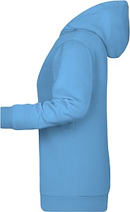 Dámská mikina s kapucí James Nicholson sweat hoodie women, sv. modrá, vel. M