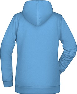 Dámská mikina s kapucí James Nicholson sweat hoodie women, sv. modrá, vel. M