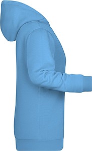 Dámská mikina s kapucí James Nicholson sweat hoodie women, sv. modrá, vel. M