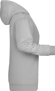 Dámská mikina s kapucí James Nicholson sweat hoodie women, sv. šedý melír, vel. M