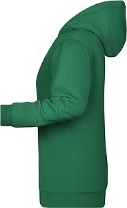 Dámská mikina s kapucí James Nicholson sweat hoodie women, sv. zelená, vel. XS