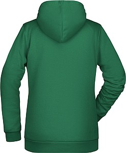 Dámská mikina s kapucí James Nicholson sweat hoodie women, sv. zelená, vel. XS