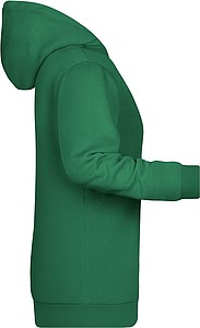 Dámská mikina s kapucí James Nicholson sweat hoodie women, sv. zelená, vel. XS