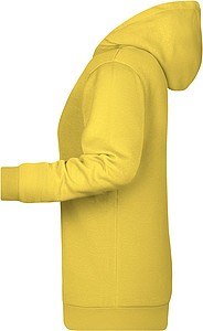 Dámská mikina s kapucí James Nicholson sweat hoodie women, sv. žlutá, vel. L