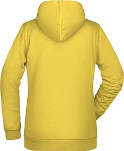 Dámská mikina s kapucí James Nicholson sweat hoodie women, sv. žlutá, vel. L