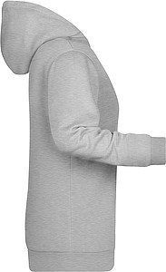 Dámská mikina s kapucí James Nicholson sweat hoodie women, tmavě šedý melír, vel. 3XL