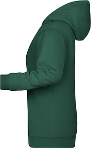 Dámská mikina s kapucí James Nicholson sweat hoodie women, tmavě zelená, vel. 3XL