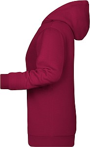 Dámská mikina s kapucí James Nicholson sweat hoodie women, vínová, vel. XXL