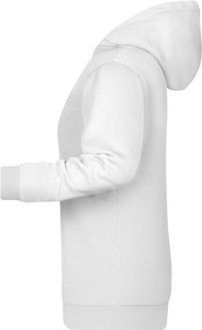 Dámska mikina s kapucňou James Nicholson sweat hoodie women, biela, veľ. L